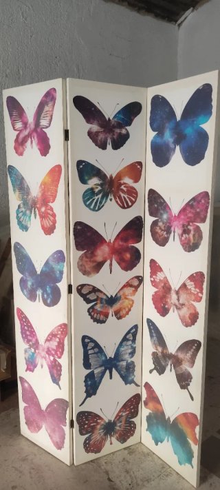 Biombo Decorativo Mariposas 115x180