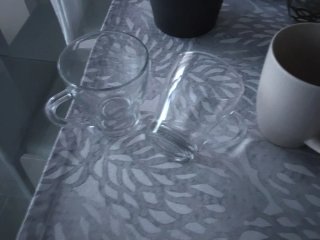 Set di 4 Tazze Tè 2 in Ceramica e 2 in Vetro