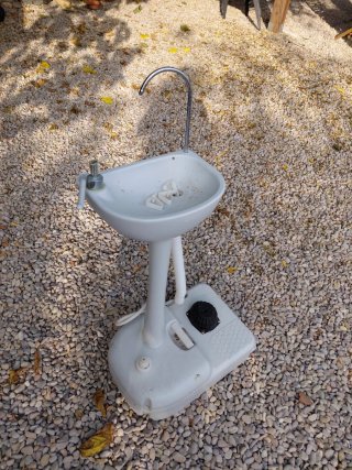 Lavabo portátil casa campo/autocaravana