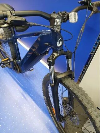 Bicicleta eléctrica montaña 29" Rockrider E-Expl 140 azul