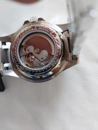 Stuhrling automatico verde e argento