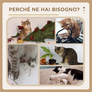 Rascador para Gatos con Casita, Plataforma y Pelota de Juguete, Árbol para Gatos de Madera, Poliéster, Sisal y Algodón PP, 60X40X98 Cm, Marrón y Beige