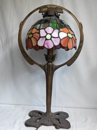 Lampada da tavolo Tiffany floreale