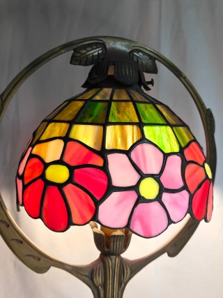 Lampada da tavolo Tiffany floreale