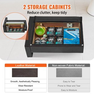 Sofá para Mascotas, Sofá para Perros de Tamaño Mediano y Gatos, Cama Sofá para Perros de Cuero Suave, Sofá para Gatos de Carga de 110 lbs, Negro