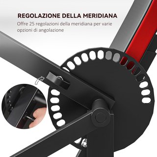 Banco Romano 2 en 1 para Curl y Tríceps, Banco de Fitness Multifuncional con Asiento de 5 Niveles y 25 Regulaciones, Negro