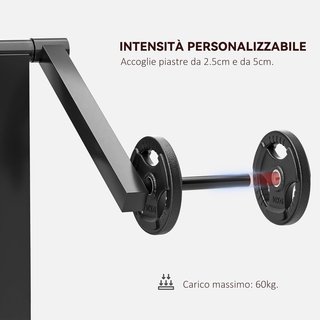 Banco Romano 2 en 1 para Curl y Tríceps, Banco de Fitness Multifuncional con Asiento de 5 Niveles y 25 Regulaciones, Negro