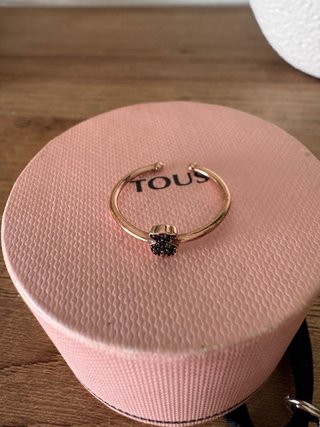 Anillo Tous Oso Negro Ajustable