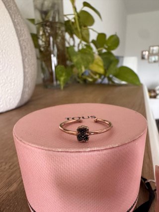 Anillo Tous Oso Negro Ajustable