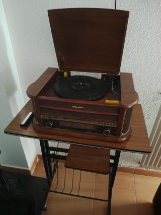 Tocadiscos Roadstar Radio Cassette Marrón