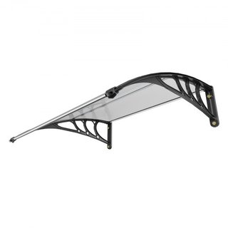 Toldo para Ventana y Puerta 101.6 x 101.6 cm, Policarbonato UPF 50+ Toldo Exterior para Puerta de Entrada, Toldo de Salida Frontal para Protección Solar, UV, Lluvia, Nieve, Hoja Hueca