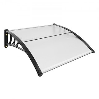 Toldo para Ventana y Puerta 101.6 x 101.6 cm, Policarbonato UPF 50+ Toldo Exterior para Puerta de Entrada, Toldo de Salida Frontal para Protección Solar, UV, Lluvia, Nieve, Hoja Hueca