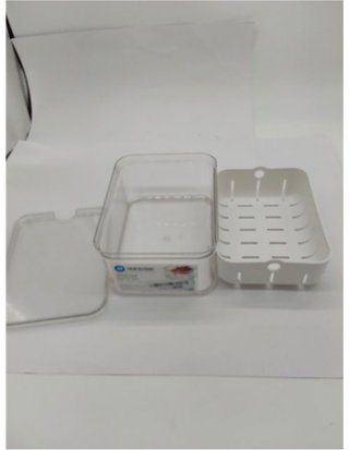 iDesign Caja organizadora para frutas y verduras - caja de plástico libre de BPA - organizador de cocina con bandeja de goteo para