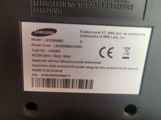 Televisor Samsung de 32 pulgadas Negro.