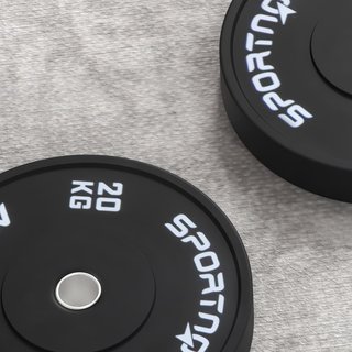 Juego De 2 Discos De Gimnasio De 10/20Kg, Discos Para Barra Y Mancuernas Con Conexión Ø5 Cm Para Entrenamiento En Casa Y Gimnasio, Negro