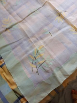 Mantel organza bordado