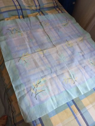 Mantel organza bordado