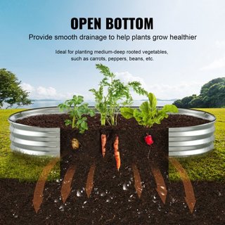 Cama de Jardín Elevada, Caja de Plantas de Metal Galvanizado de 71.9 x 36.4 x 11 pulgadas, Cajas de Plantación al Aire Libre con Base Abierta, para Cultivar Flores/Vegetales/Hierbas en el Patio/Ja...