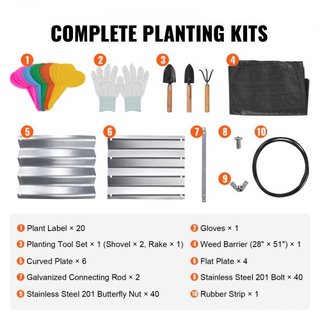 Cama de Jardín Elevada, Caja de Plantas de Metal Galvanizado de 71.9 x 36.4 x 11 pulgadas, Cajas de Plantación al Aire Libre con Base Abierta, para Cultivar Flores/Vegetales/Hierbas en el Patio/Ja...