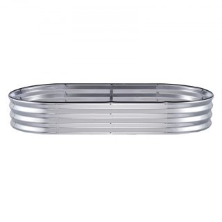 Cama de Jardín Elevada, Caja de Plantas de Metal Galvanizado de 71.9 x 36.4 x 11 pulgadas, Cajas de Plantación al Aire Libre con Base Abierta, para Cultivar Flores/Vegetales/Hierbas en el Patio/Ja...