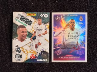Lote 2 Cromos Mbappe Real Madrid Panini Topps