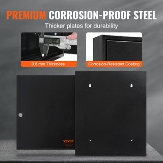 Cabinet de 100 Llaves, Caja de Llave con Cerradura Ajustable, Caja de Almacenamiento de Llaves de Seguridad de Acero, Organizador de Llaves con 100 Etiquetas de Llave Coloridas y 2 Tarjetas de Reg...