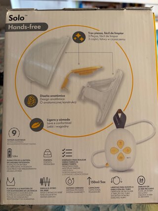 Extractor de leche Medela Solo Hands-free. Nuevo.