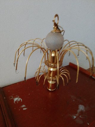 Lámpara de techo dorada vintage