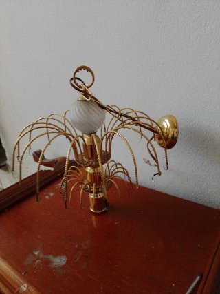 Lámpara de techo dorada vintage