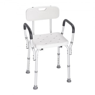 Silla de Ducha, Asiento de Ducha con Respaldo, Taburete de Ducha de Altura Ajustable, Silla de Ducha para Ducha Interior de Bañera, Banco de Baño Antideslizante para Ancianos Discapacitados, Capac...