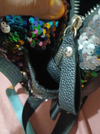 Zainetto paillettes arcobaleno