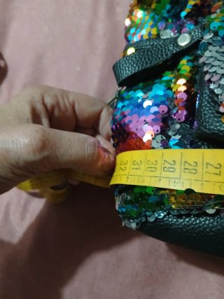 Zainetto paillettes arcobaleno