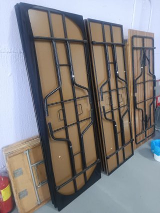 Mesas plegables madera y metal