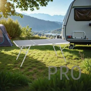 Mesa de camping de aluminio