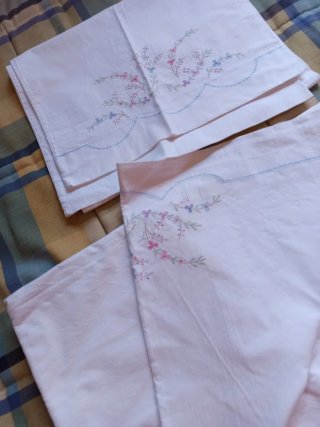 Juego de Cama Algodón Bordado Floral