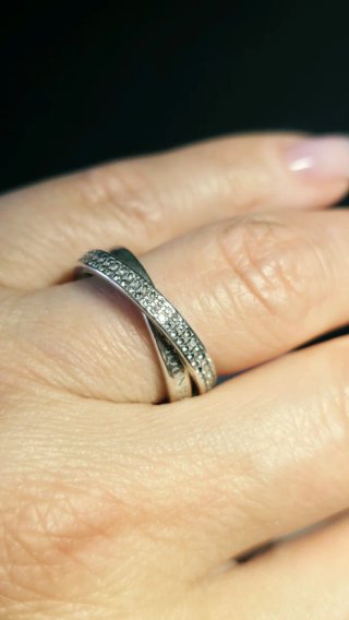 Anillo doble  Pandora Sweet Promise Plata Cz