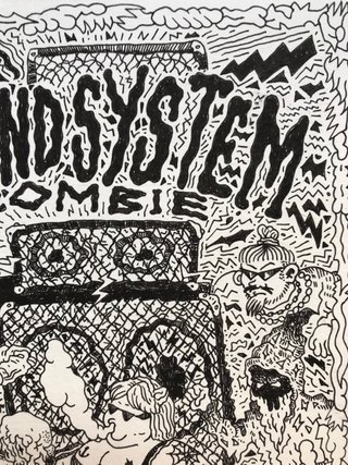 Dibujo Soundsystem Zombie