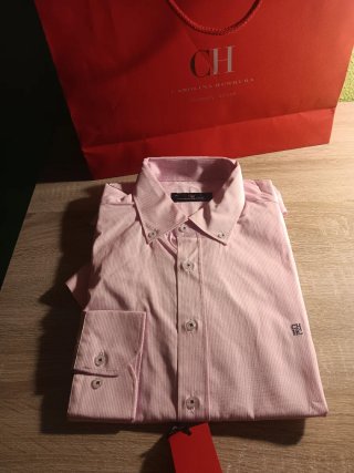 Camisa Carolina Herrera Rosa Rayas