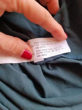 Body verde escote cuadrado Zara