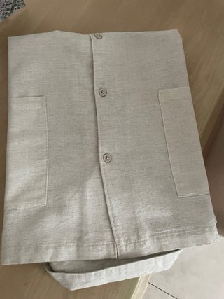Camicia in lino beige
