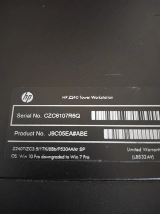 Servidor HP Z240 Negro