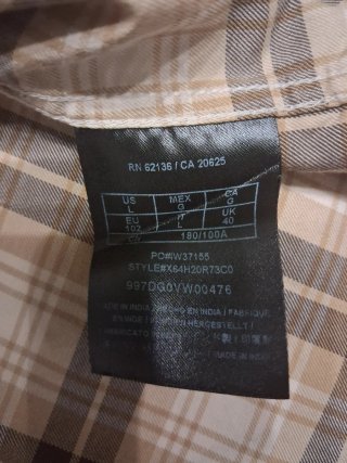 Camisa Guess a cuadros Talla L