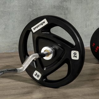 Juego De 2 Discos De Pesas De 2X5/10/15/20Kg En Acero Con Recubrimiento De Goma, Agujero Ø5Cm Para Barra Y Asas Para Uso Manual