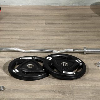 Juego De 2 Discos De Pesas De 2X5/10/15/20Kg En Acero Con Recubrimiento De Goma, Agujero Ø5Cm Para Barra Y Asas Para Uso Manual