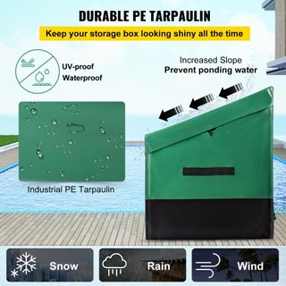 Caja de Almacenamiento Exterior Caja de Patio 567.8 L Impermeable de Tela PE