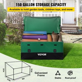 Caja de Almacenamiento Exterior Caja de Patio 567.8 L Impermeable de Tela PE