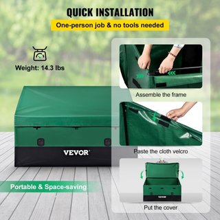 Caja de Almacenamiento Exterior Caja de Patio 567.8 L Impermeable de Tela PE