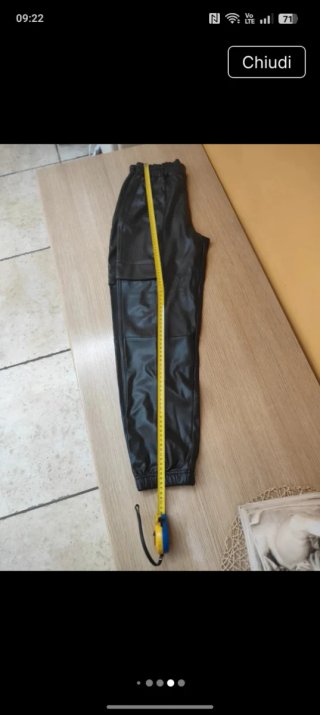 Pantaloni donna pelle  modello.tuta elastico e giu