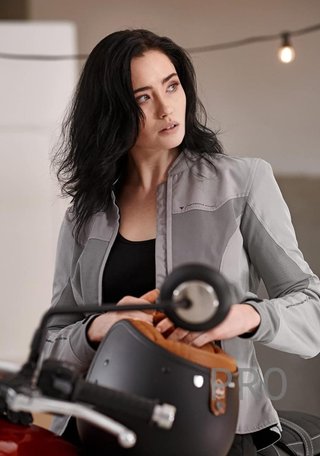 Chaqueta de moto mujer con protector - Shima