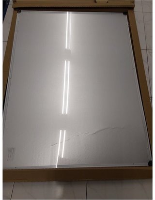 Amazon Basics Pizarra blanca magnética con bandeja para rotuladores y marco de aluminio - 120 cm x 90 cm